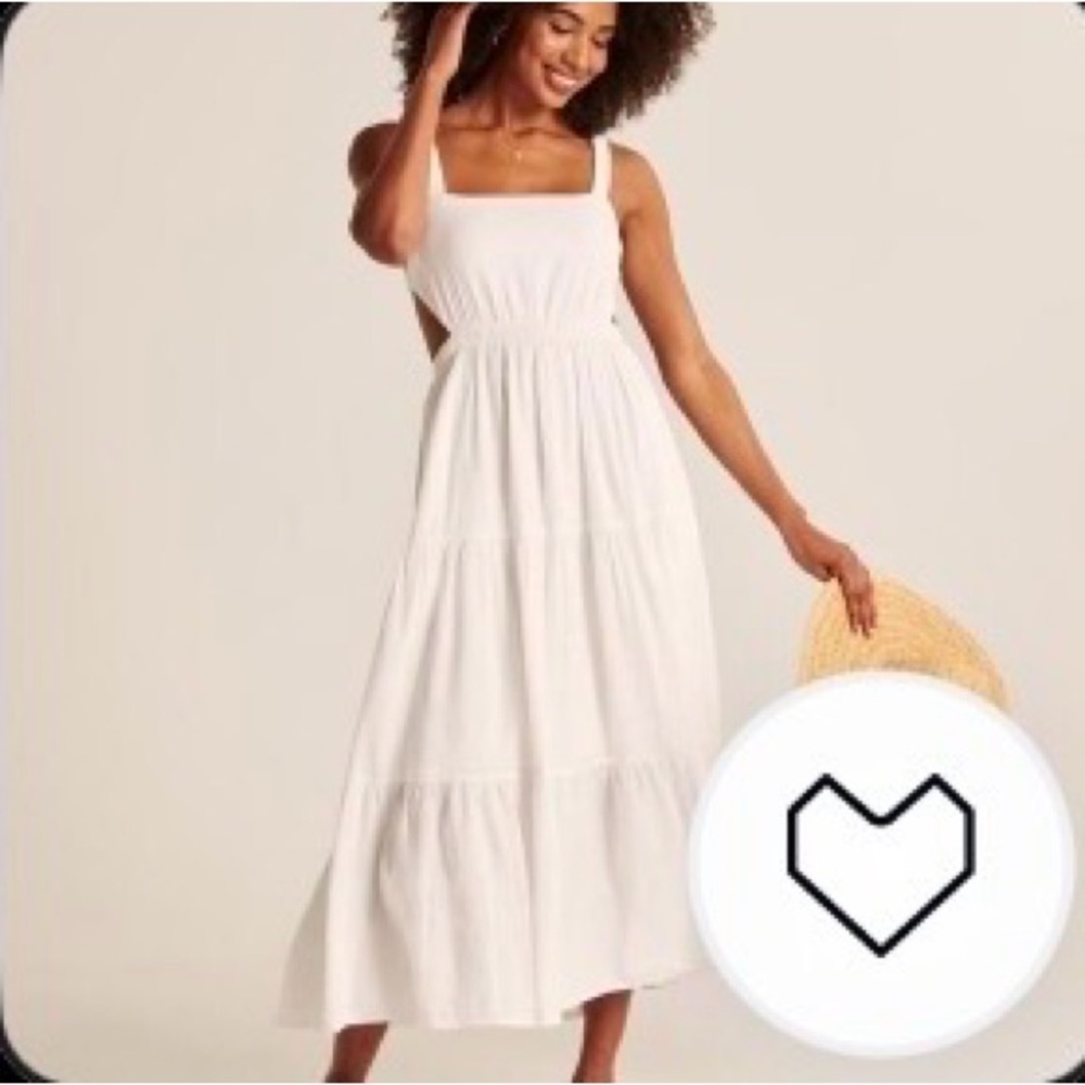 Abercrombie & Fitch White Maxi Dress